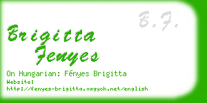 brigitta fenyes business card