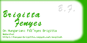brigitta fenyes business card